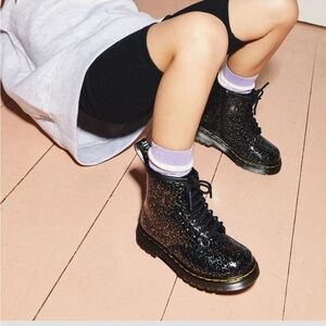 LIKE NEW Doc marten glitter lace up boots size 10 toddler